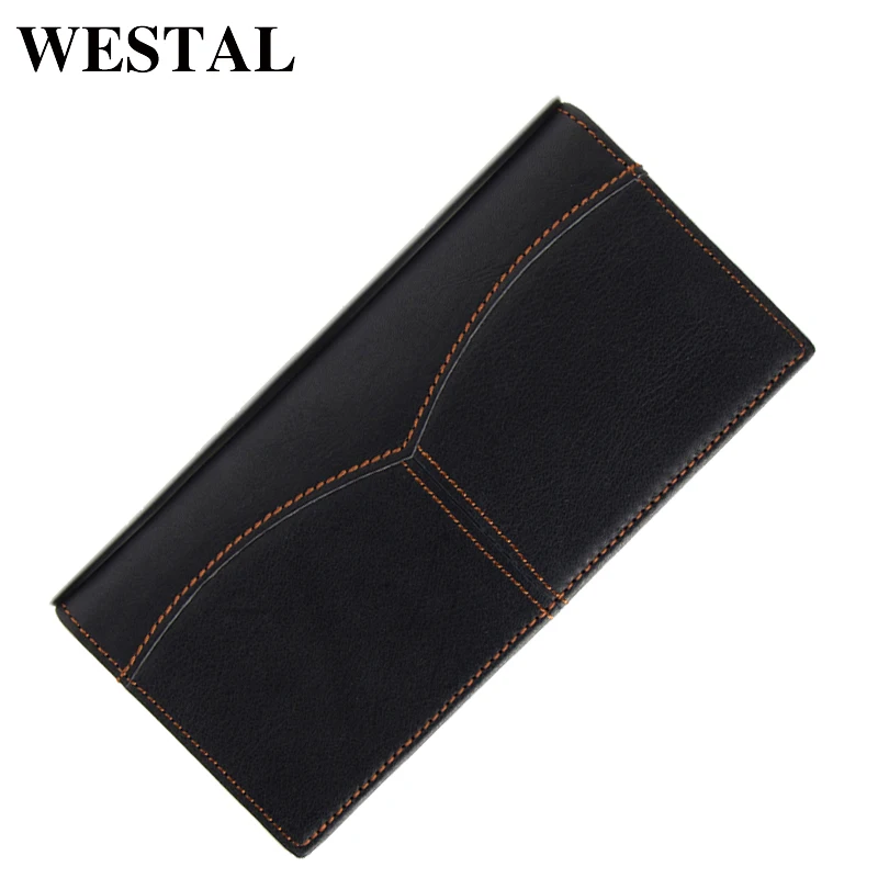 WESTAL винтажный кошелек мужской натуральная кожа портмоне мужское кошелёк мужские