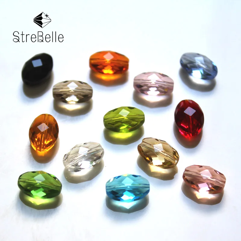 

Multi color 11x8mm 100PCS oval crystal beads Cut Faceted Round Glass Beads,bracelet necklace Jewelry Making DIY