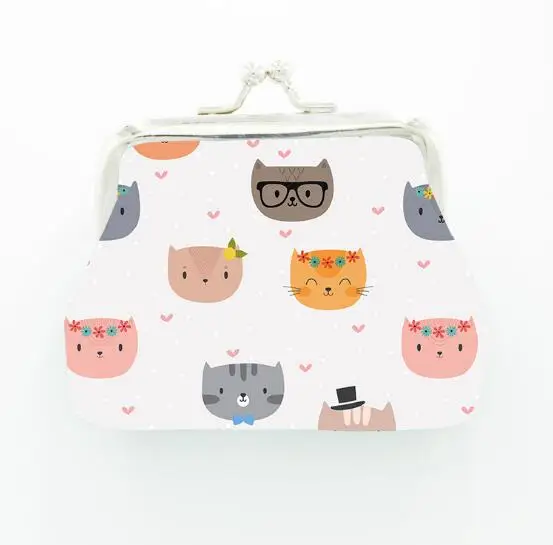 Кошелек для монет кошелек с мультяшным котенком Дамский универсальный швейный