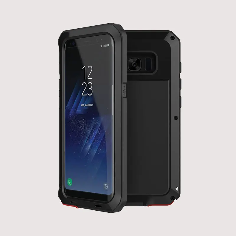 Heavy Duty Защита Броня противоударный алюминиевый чехол + экрана для samsung Galaxy S6 S6edge S7