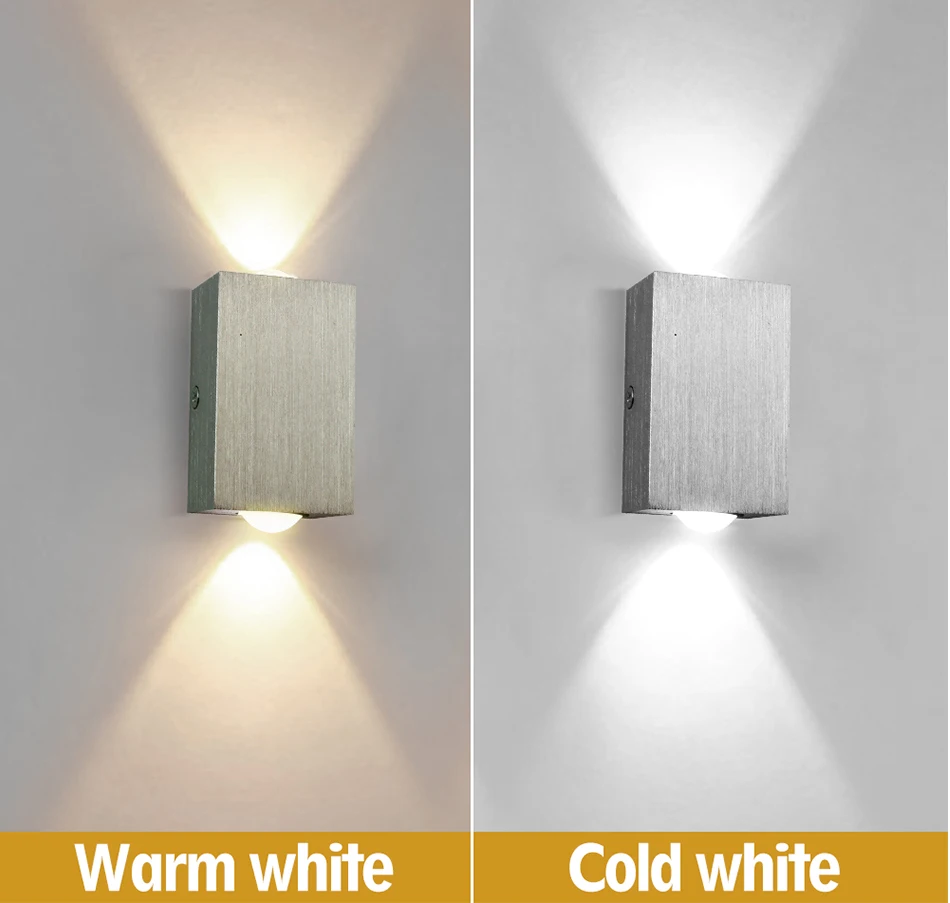 WEEVA Led Wall Lamp Modern Sconce Stair Light Fixture Bedroom Bed Living Room Bedside Indoor Lighting Home Hallway Loft Silver | Лампы и