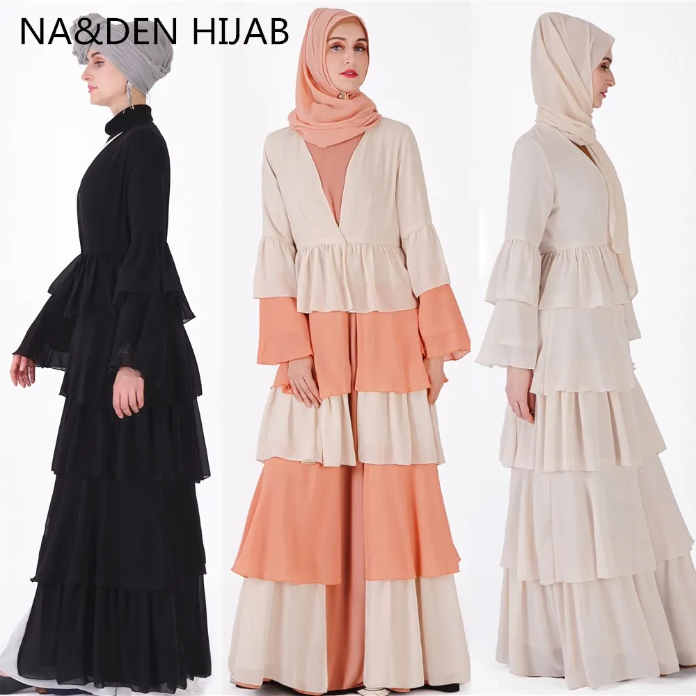 Повседневное удобное шифоновое платье Abaya Kaftan Турецкая Абая bu tang банджоу