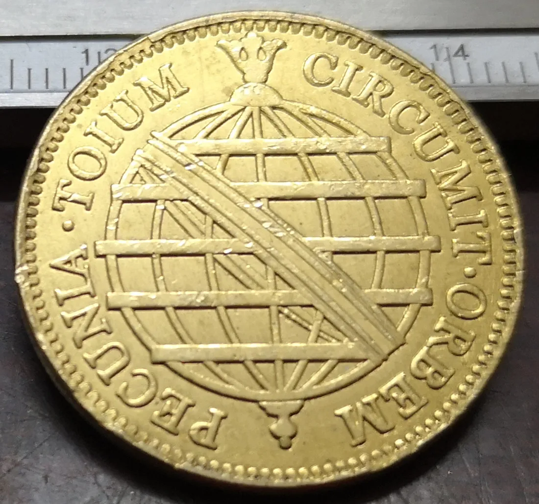 Медная копия монеты Мариа I Бразилия 1786 5|coin coins|coin copycoin brazil |