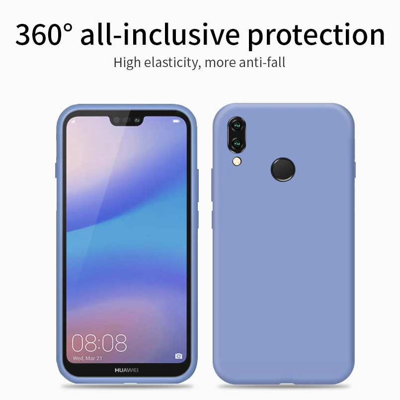 Оригинальный жидкий силиконовый чехол для huawei Honor 10 Lite 8X крышка Простой