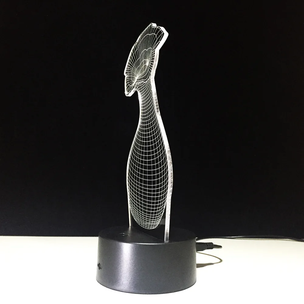Внешний аккумулятор USB Led 3d ночник дистанционный переключатель и сенсорный выключатель настольные лампы Рождественский подарок, Новинка Настольная лампа