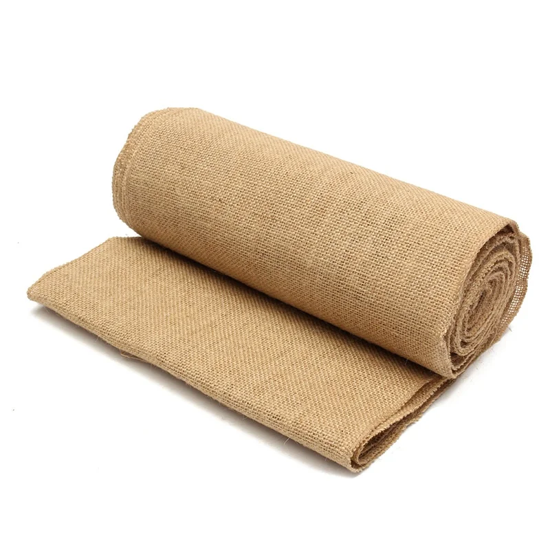 KiWarm 10 м x 30 см винтажная Мешковина из джутовой ткани Hessian, настольная дорожка для свадебной вечеринки, для дома, отеля, столовой, стол, стул, Декор