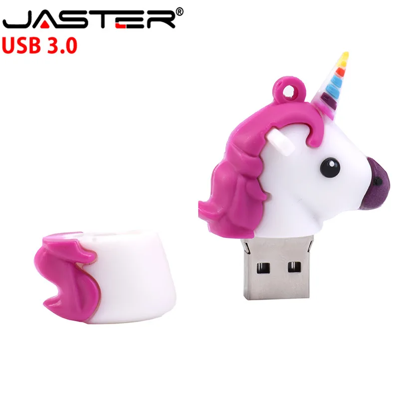 Флэш накопитель JASTER 3 0 Белый мультяшный Единорог Миньон usb флэш с реальной