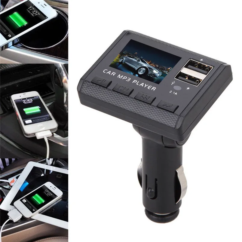 8 в 1 Автомобильный музыкальный mp3 плеер fm передатчик модулятор двойной USB зарядка