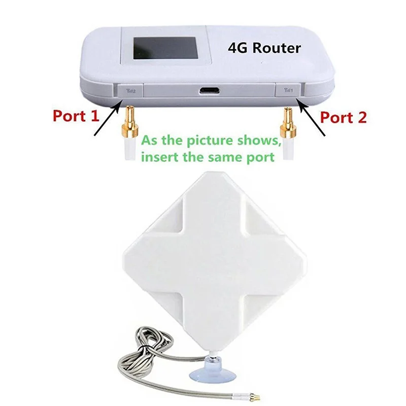 

New 35dBi 4G LTE MIMO ANTENNA BOOSTER AERIAL Dual SMA Plug&Cable For Telstra Huawei