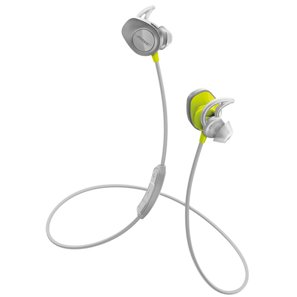 Bose наушники SoundSport, беспроводные Bluetooth наушники, спортивные наушники с защитой от пота, музыкальная гарнитура, встроенное управление с микрофоном