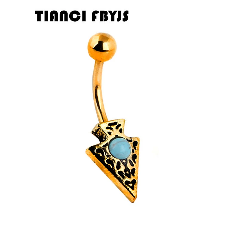 Пирсинг nombril achier chirurgical Belly Button Ring 1 6 мм 316L кольцо из нержавеющей стали пупка синий