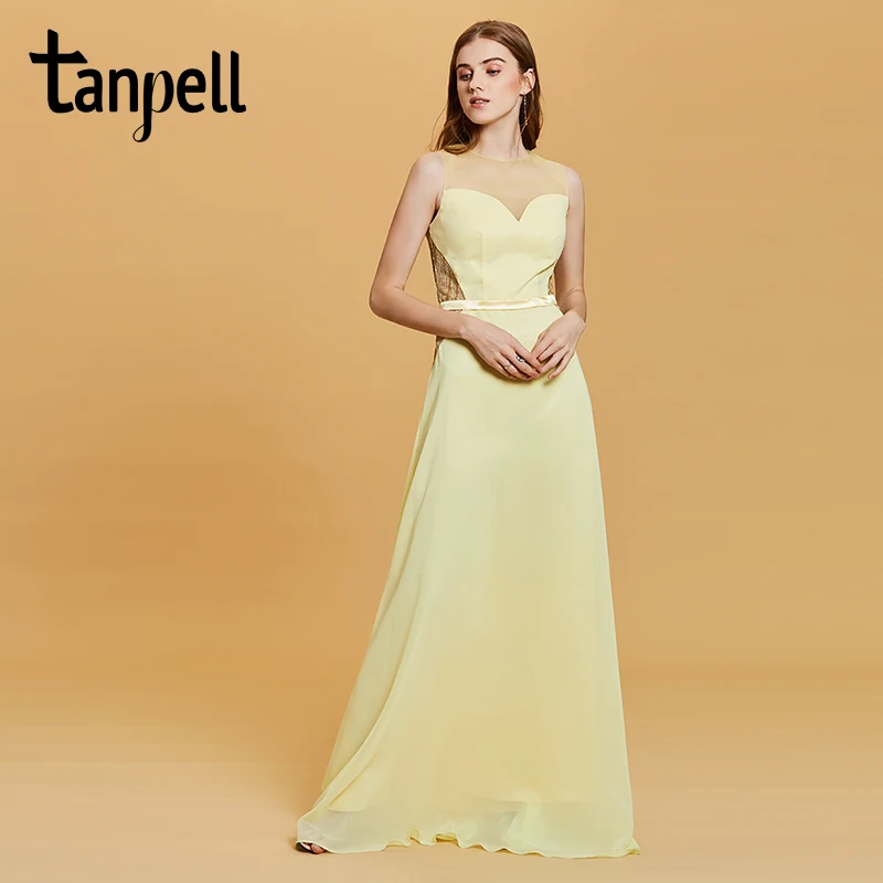 

Женское кружевное платье Tanpell, длинное ТРАПЕЦИЕВИДНОЕ платье для выпускного вечера с круглым вырезом, БЕЗРУКАВНОЕ вечернее