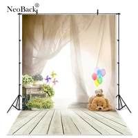 neoback curtain photography backdrop photo props balloon bear children wooden floor vinyl photo studio background for baby p2398