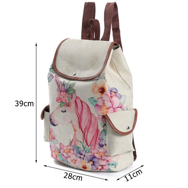 Школьный рюкзак с единорогом милый Mochila Feminina модный кулиской принтом Kawaii