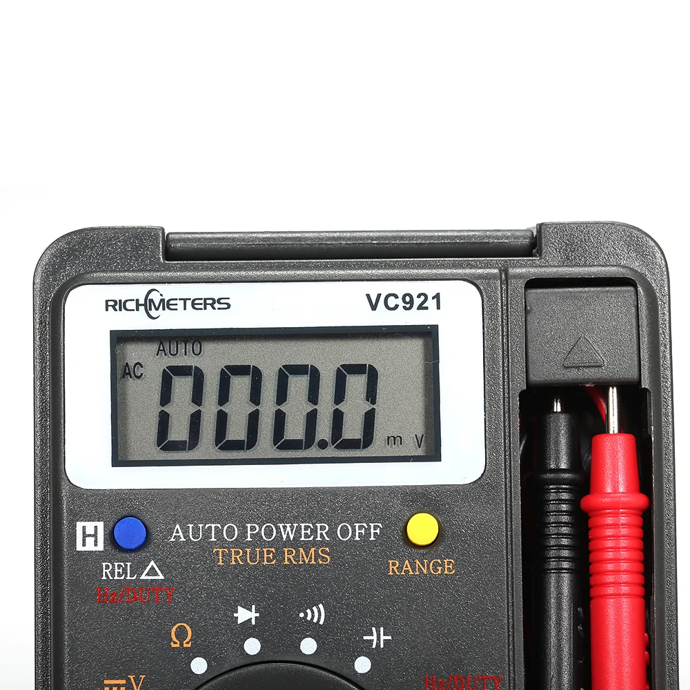 VC921 Mini Collapsible Digital Multimeter ESR Meter Transistor Tester Voltmeter 4000 Counts Handheld Multi Meter with Probes