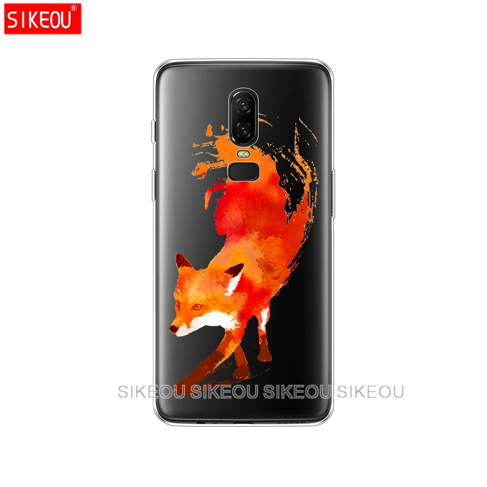 Силиконовый чехол для Oneplus one plus 6 5T 5 3 A3000 A5000 мягкий ТПУ с цветным рисунком лисы
