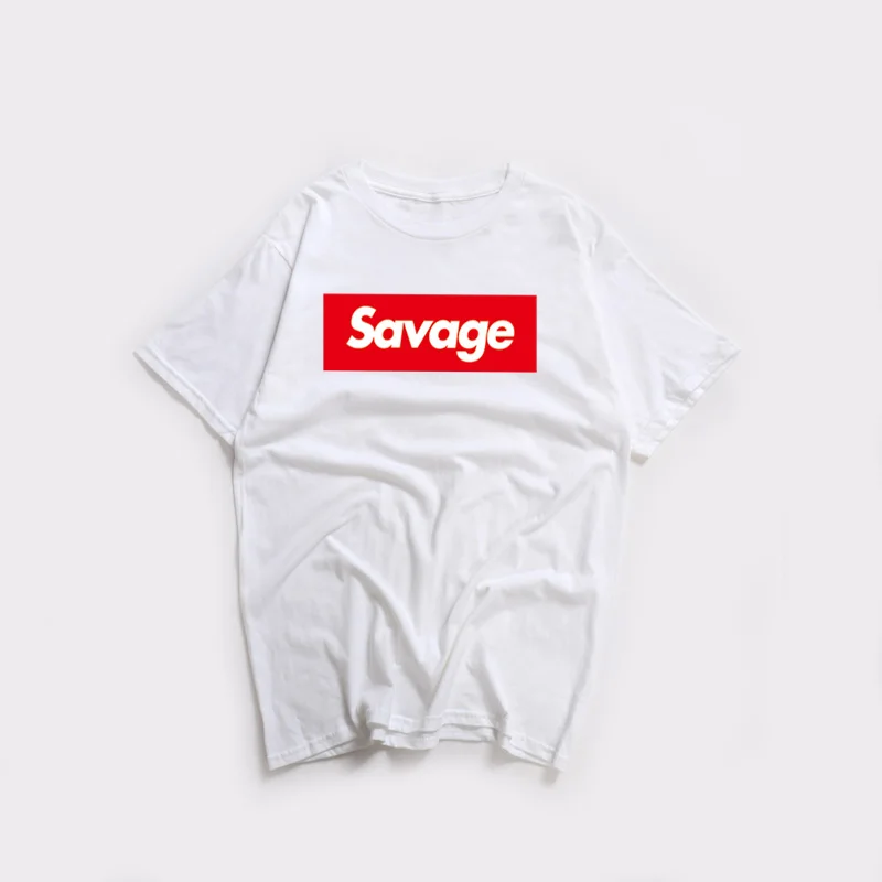 3 21 Savage хип хоп мужская футболка красный Opps Swag Rapper Savage письмо коробка с принтами логотип модные футболки круглый воротник Trasher Тройник топы - Цвет: 3