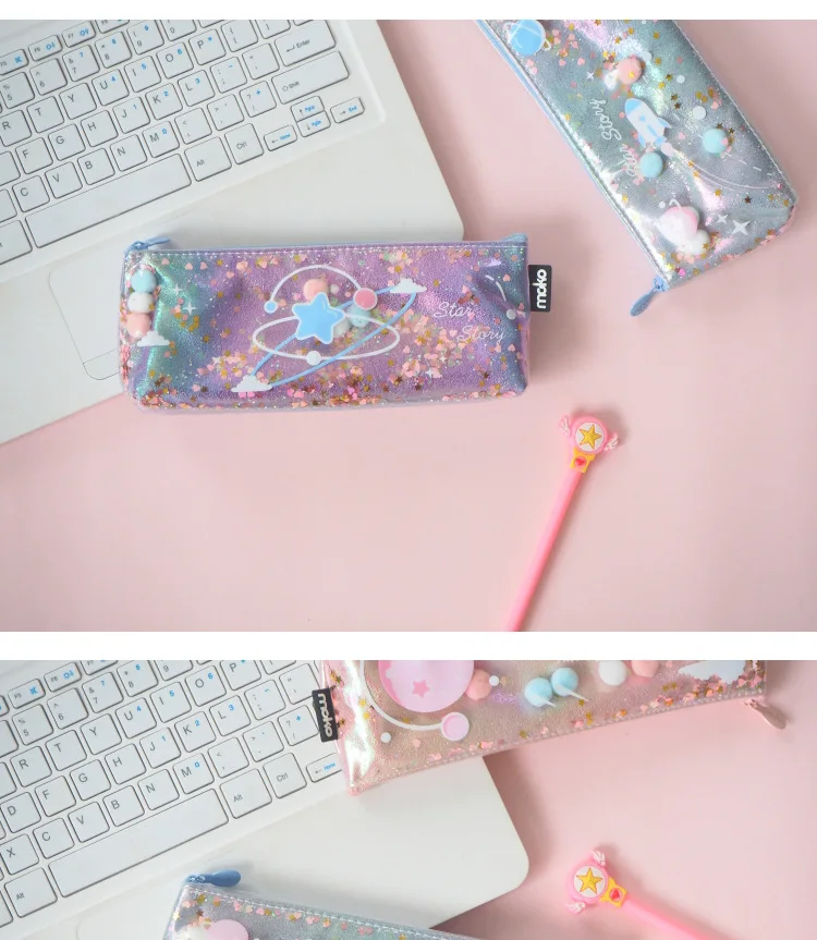 1Pcs Kawaii Pencil Case Planet story Gift Estuches School Pencil Box Pencilcase Pencil Bag School Supplies Stationery