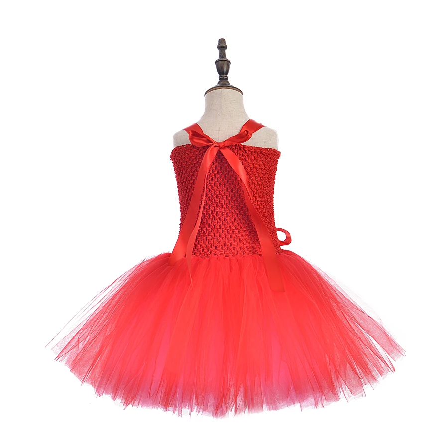[Masked LITTLE HERO] [Owl Girl] Cos Tutu Dress Set Hero Costume Kids Princess Fluffy Gauze Red Birthday Party Outfit | Детская одежда и