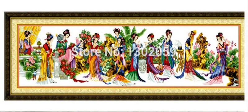 В наличии Высококачественная Вышивка Набор для вышивки крестиком двенадцать