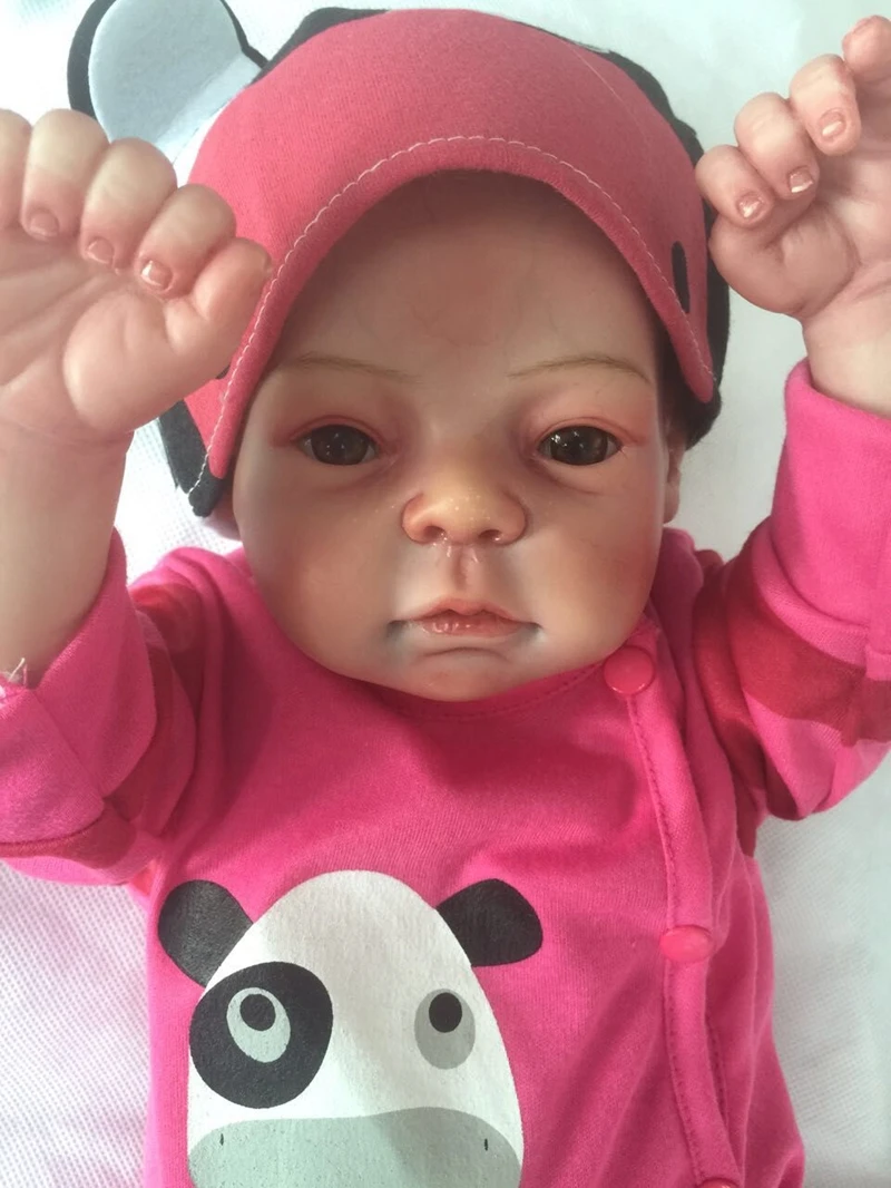 22 &quotполная силиконовая кукла Reborn Baby Doll Реалистичная новорожденная девочка
