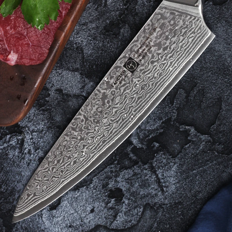 Ножи FANGZUO из дамасской стали шеф повар японский кухонный нож дамасская рукоятка