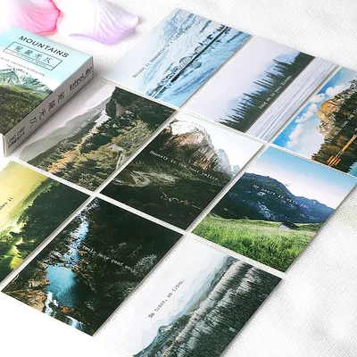 28 листов/набор кавайных цветов и животных серии Lomo карты/Поздравительные открытки/рождественские и новогодние подарки - Цвет: P