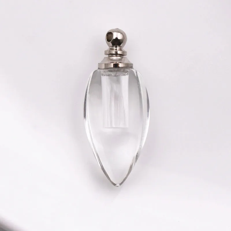 Bullet-clear 1 шт кристаллический флакон кулон Миниатюрный флакон духов талисманы формирование микрорельфа имени на рисе искусство эфирное масло талисманы ожерелье кулон - Окраска металла: Bullet-clear