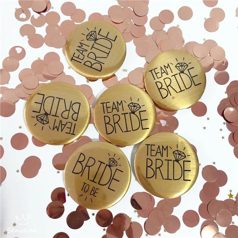 6 шт. значок невесты для девичника вечерние белые розовые золотые с бриллиантом