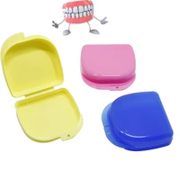 10 piecesset denture tray box mouth guard box dental orthodontic retainer box case plasticteeth container denture box