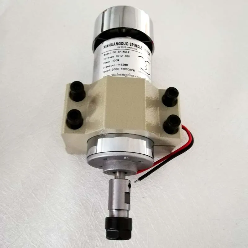 400 вт с воздушным охлаждением постоянного тока мотор шпинделя 0.4KW 12-48 в ER11 ER16 собрать+ 52 мм зажим кронштейн крепление для печатная плата чпу-станка
