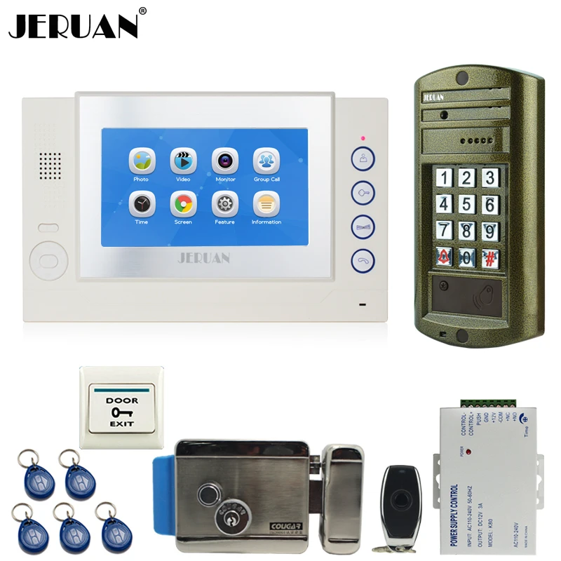 Домашний Новый 7 дюймовый сенсорный ЖК экран видеодомофон запись домофон