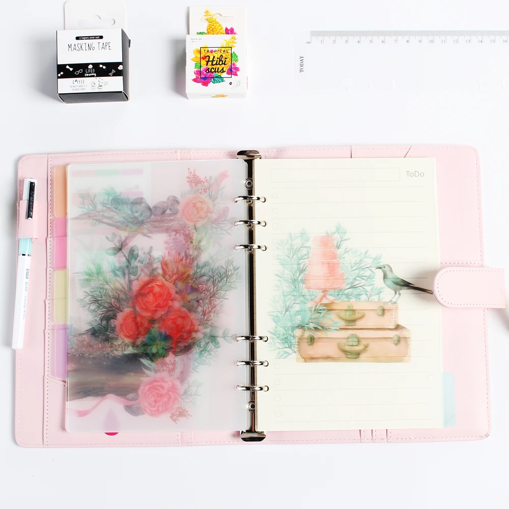 Индексная бумага для спиральных блокнотов 6 отверстий|index paper|stationery a56 hole |