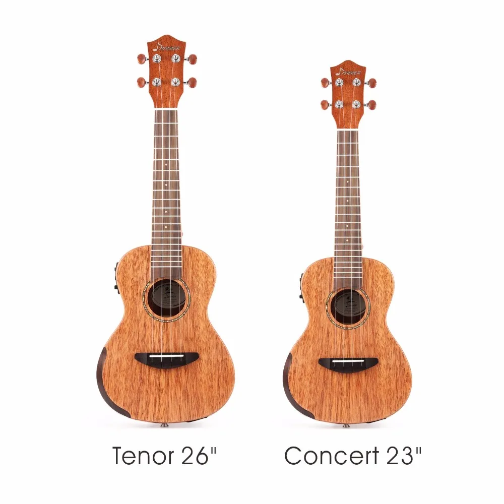 Donner EQ 26 дюймов корпус из красного дерева твердый электроакустический укулеле