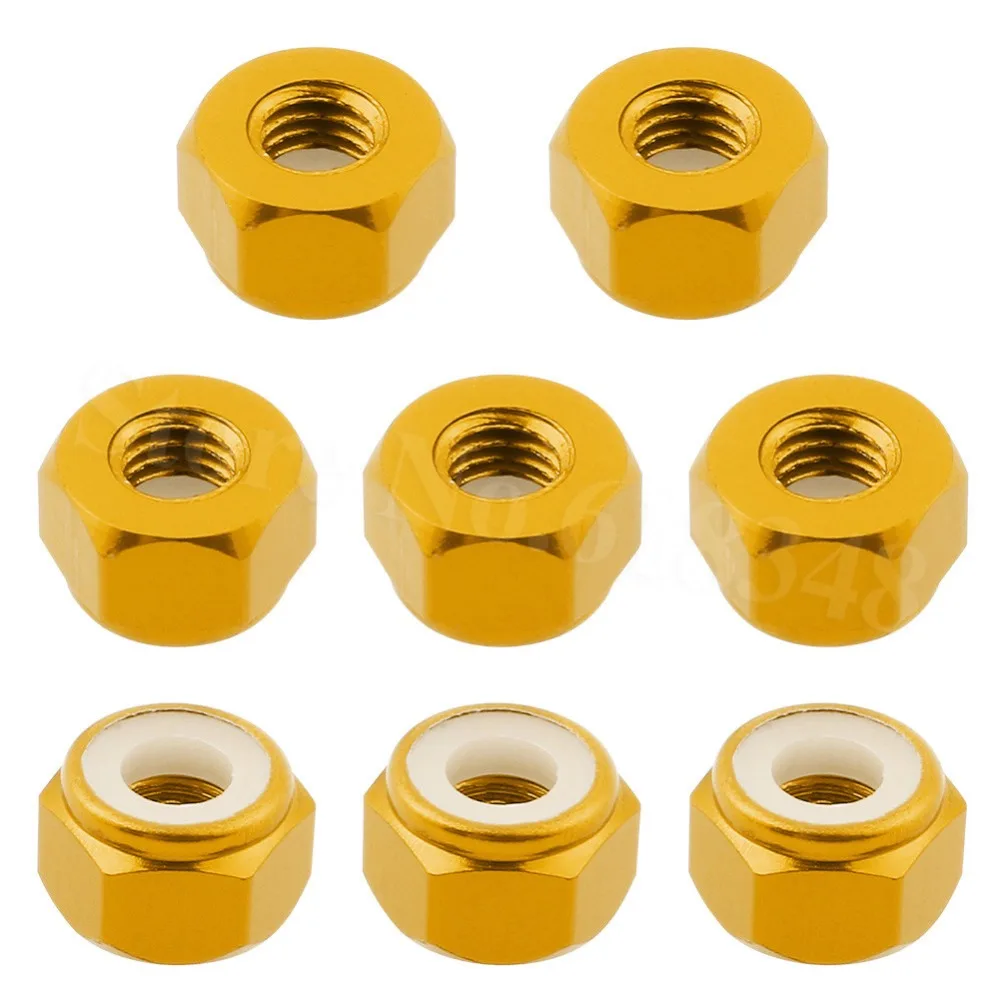 8pcs/Set HSP 102048 Aluminum Nylon Lock Nuts M3 02102 For 1:10th RC Car Upgrade Parts | Игрушки и хобби