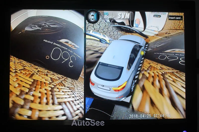 Автомобильная HD 3D панорамная камера с углом обзора 360 градусов, камера заднего вида 1080 P, парковочная камера заднего вида, динамическая направляющая, опционально