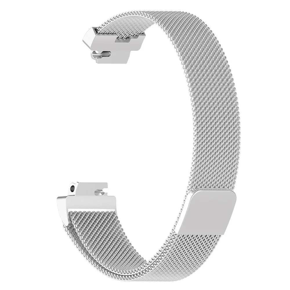 Миланская петля для Fitbit Inspire / HR ремешок часов Сменный ремень серебряный браслет