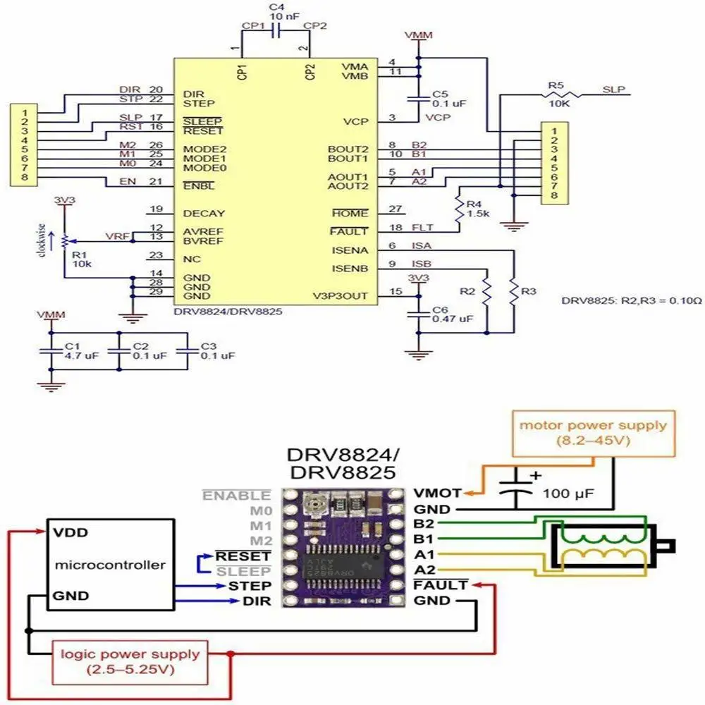 5 шт. совместимый DRV8825 шаговый шаг модуль двигателя дайвера с теплоотводом для 3D