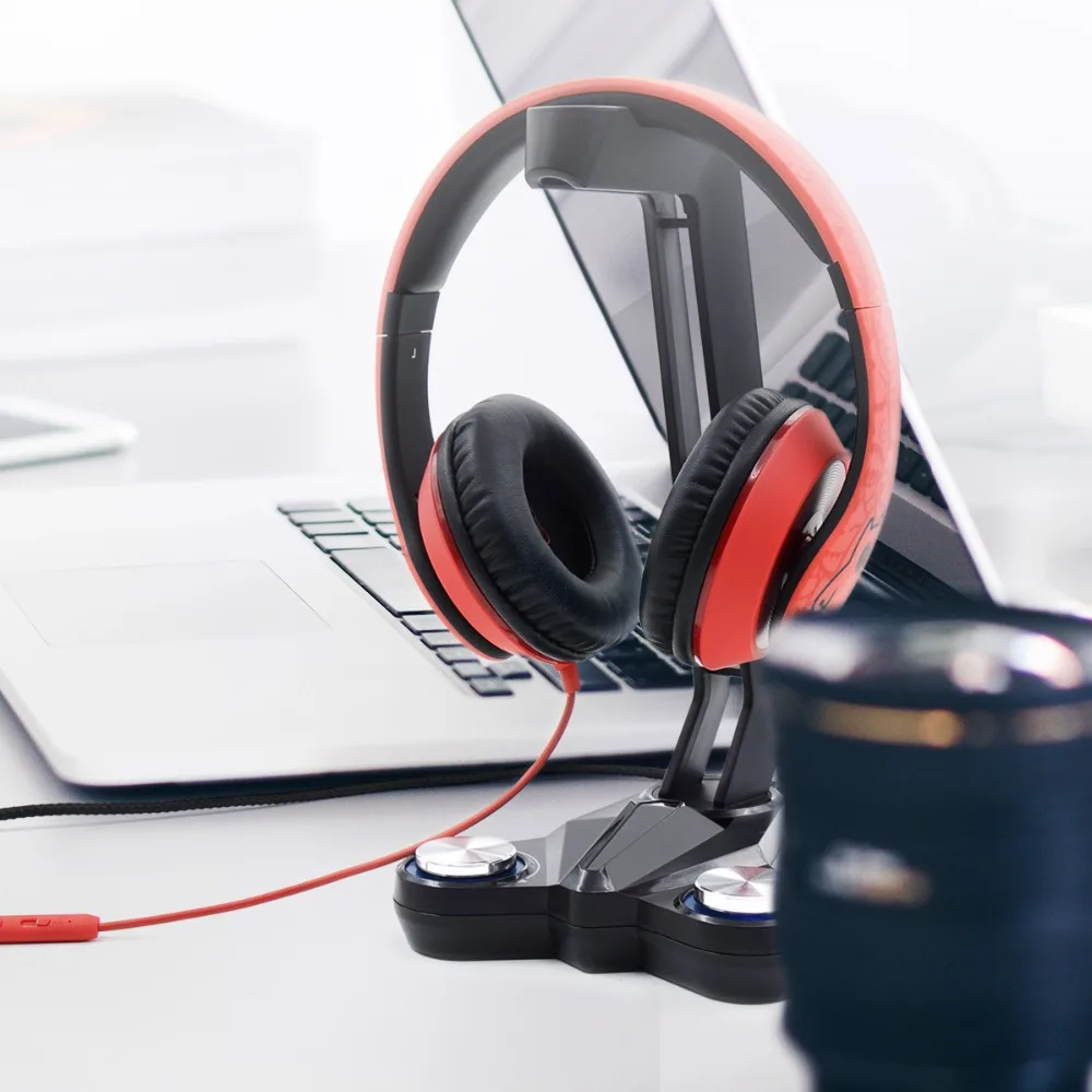 Подставка держатель для гарнитуры и наушников с 7 1 объемным звуком 2 USB порта