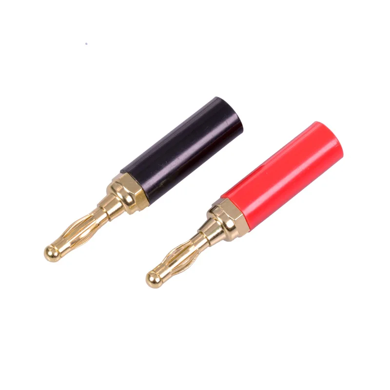8pcs/4pairs Gold Speaker Banana Plug connector DIY Free Soldering Black&ampRed | Обустройство дома