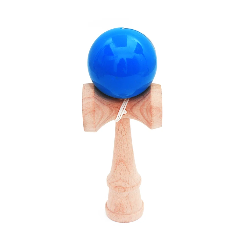 Blue Деревянные игрушки спортивная игрушка для игр на открытом воздухе шар Kendama PU краска 18,5 см струны профессиональные игрушки для взрослых для спорта и отдыха - Цвет: Blue