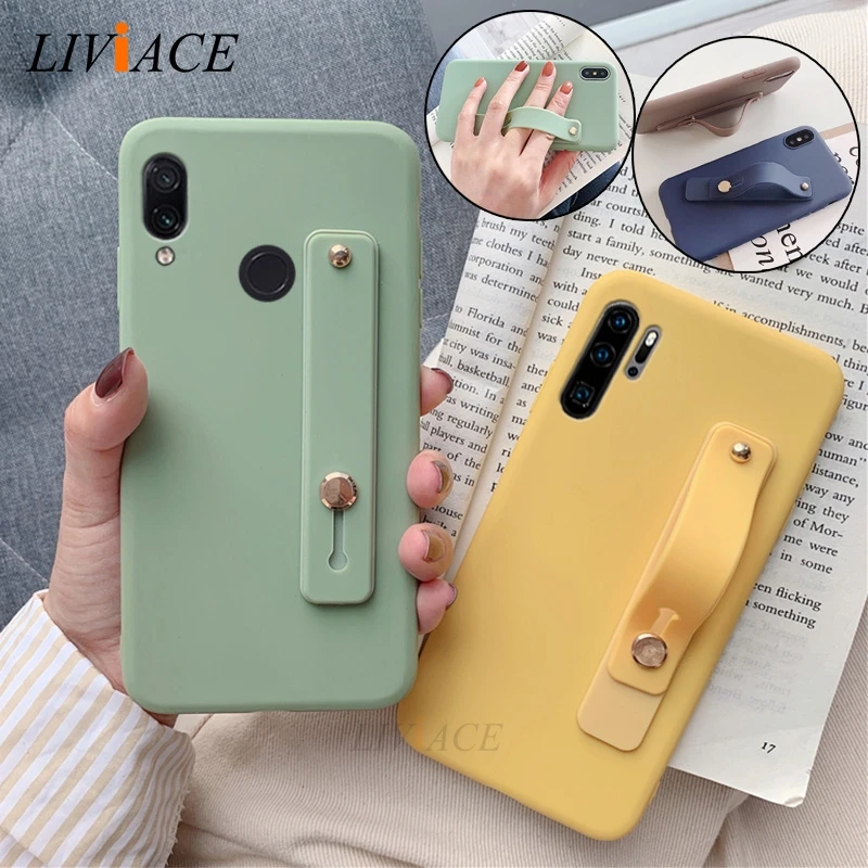Силиконовый чехол с ремешком на запястье для huawei p30 p20 lite pro p8 p9 p10 p smart plus 2021 2018 2019