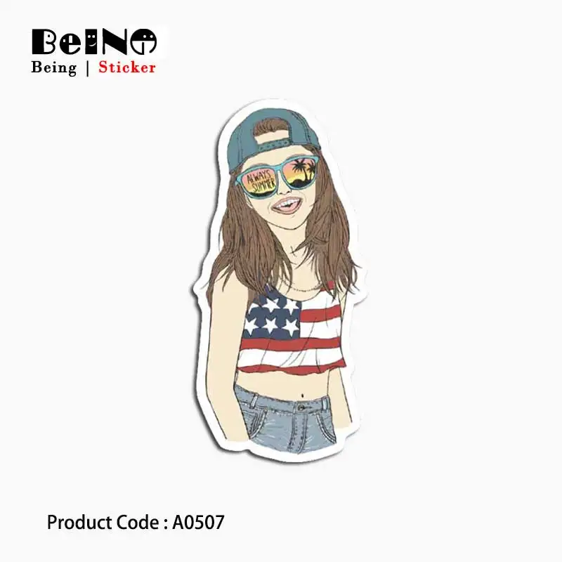 Pretty Girl Sticker Beauty Lovely Halle Quinn Fashion Waterproof Suitcase Laptop Guitar Luggage Skateboard Toy Stickers | Игрушки и