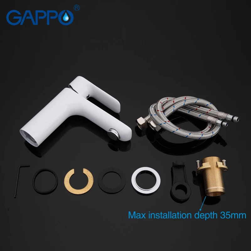 

GAPPO Shower System white chrome bathroom thermostatic shower faucet mixer wall mounted bathroom shower head set basin mixer