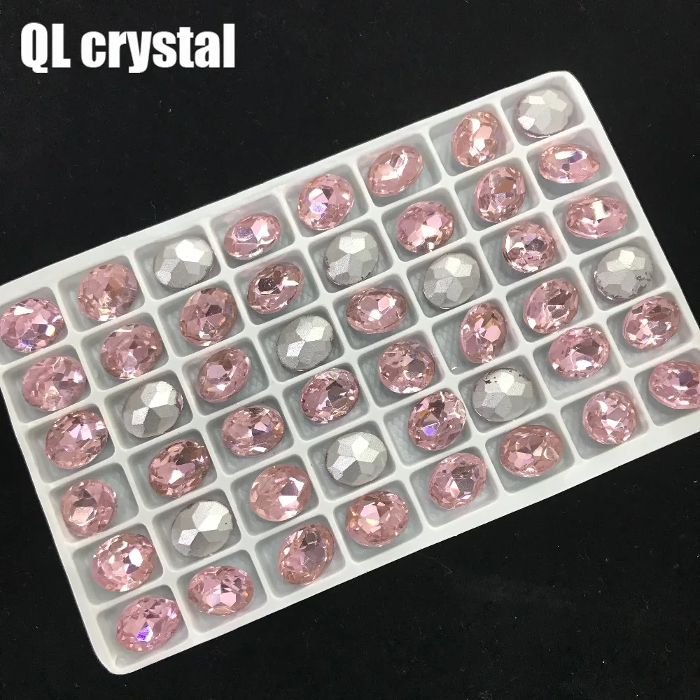 QL Кристальные Стразы всех размеров Овальные кристаллические стразы с точечной