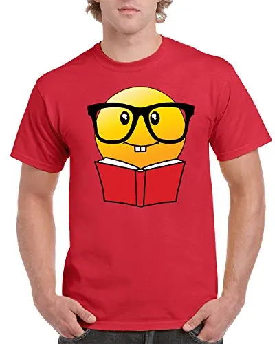 Короткий рукав хип-хоп Футболка shirtgood покупателей Книжный червь чтения Смайлики