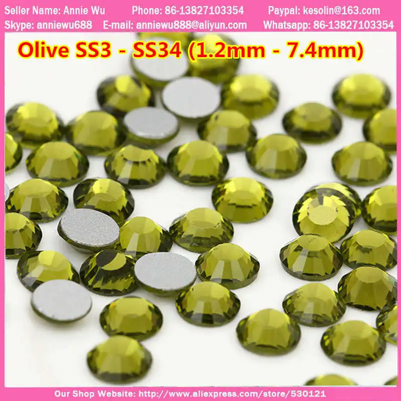 olive green 30 цветов, 1440 шт, ss6, маленький размер, стразы для дизайна ногтей, стразы с плоской задней стороной, не исправляемые, стразы, клей для кристаллов, swa, для дизайна ногтей - Цвет: olive green