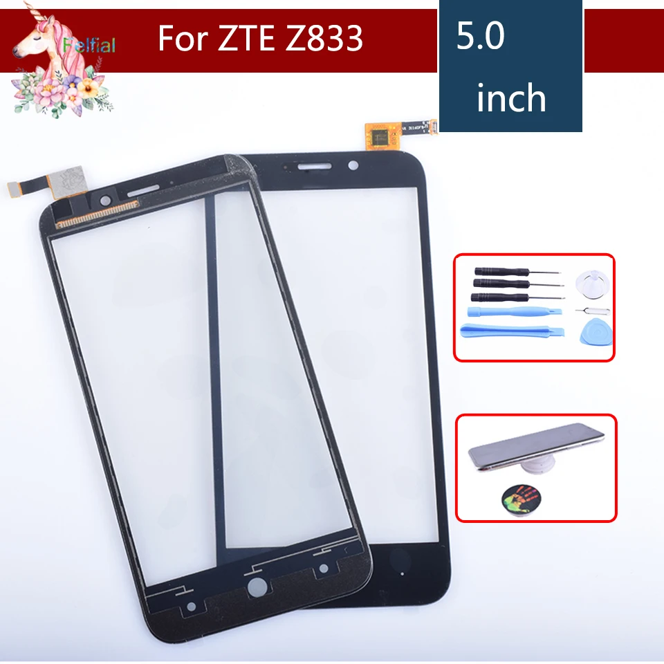 

Original Touch Screen Digitizer For ZTE Avid Trio Z833 Touch Panel Touchscreen Lens Front Glass Sensor NO LCD Z833 Replacement