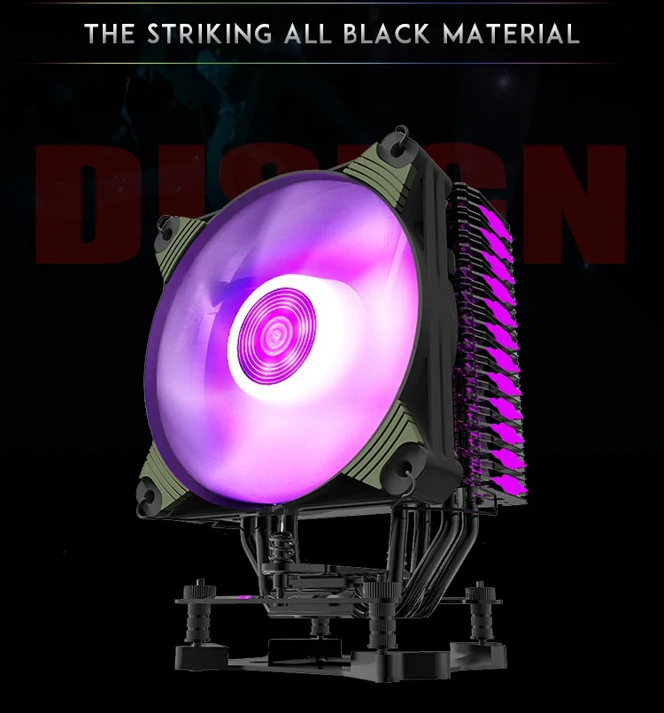 Aigo ледяной K4 процессорный кулер TDP 300W 4 теплопроводов холодильник 4pin PWM RGB 120mm вентилятор радиатора для LGA 2011/1151/1155/1156/775/1366/AM2+/AM3+/AM4