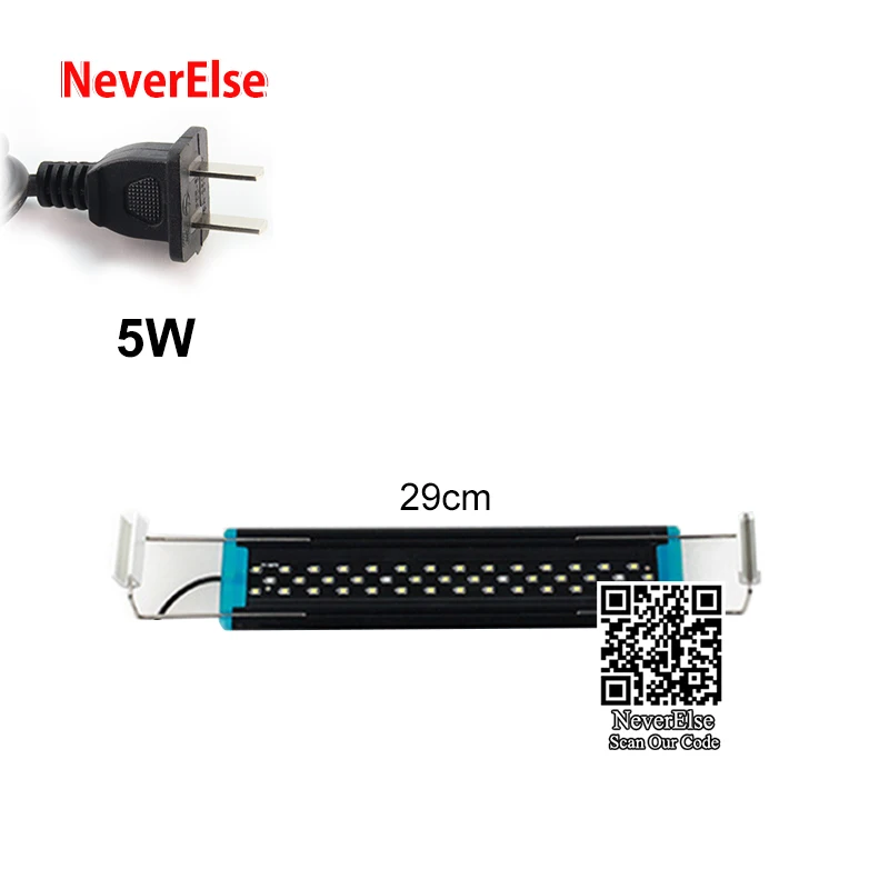 5W US Plug adapter Супер аквариум светодиодный светильник ing водяной траве завод светильник 4/5/6W 18-39 см 220-240V раздвижная селфи-клип на аквариум лампа белого света+ синий светодиодный s - Цвет: 5W US Plug adapter